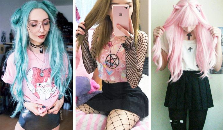 💞Pastel goth 💞 I love pastel goth fashion so much! I find it hard  sticking to an aesthetic and pastel goth is cute but creepy whic