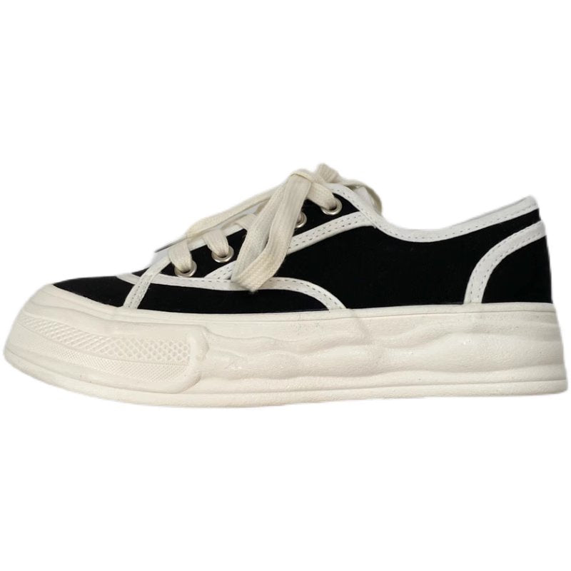 Casual Contrast Lines Thick Sole Sneakers