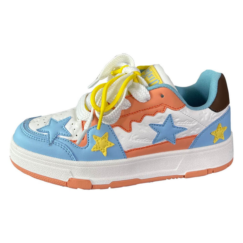 Colorful Stars Air Style Streetstyle Soft Girl Aesthetic Shoes Sneakers