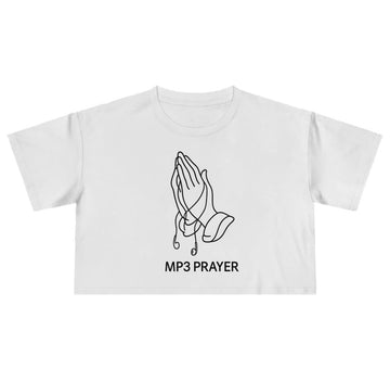 MP3 Prayer Aesthetic Rave Graphic Tee Crop Top