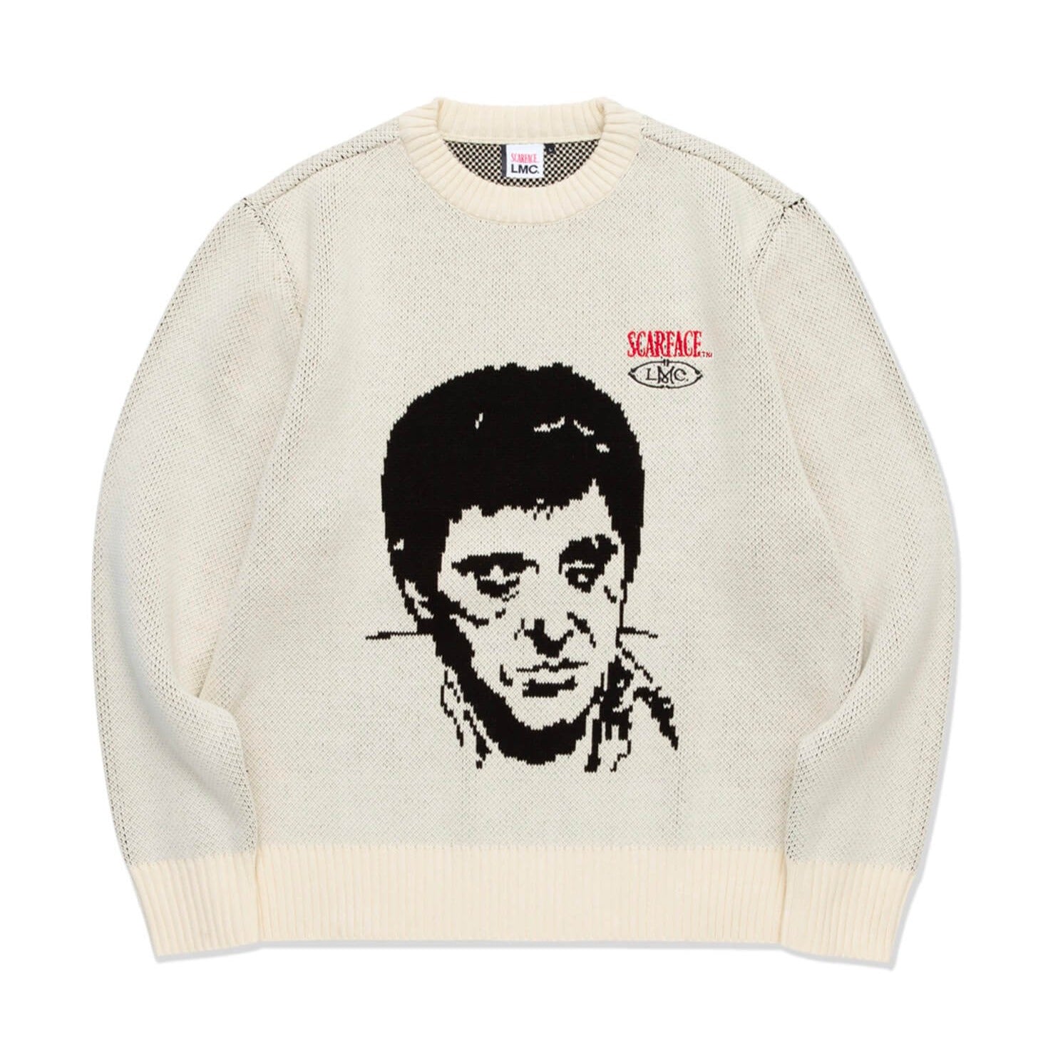 Scarface Mafia 90s Aesthetic Knit White Sweater