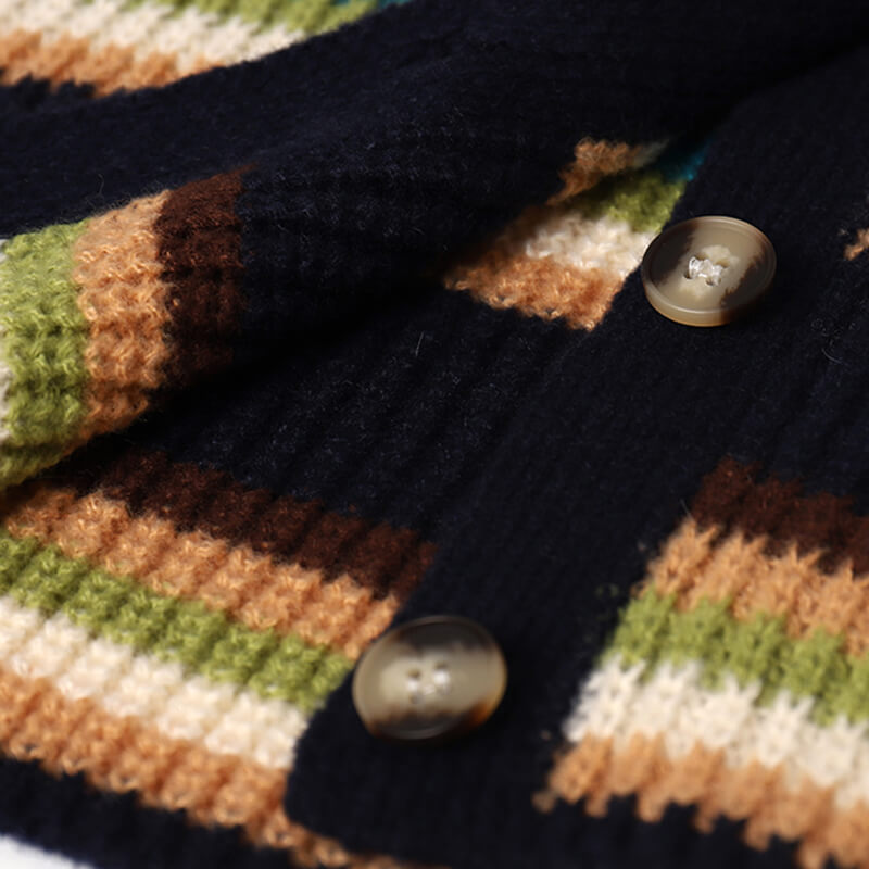 Retro 60s Vintage Stripes Knit Aesthetic Women Sweater