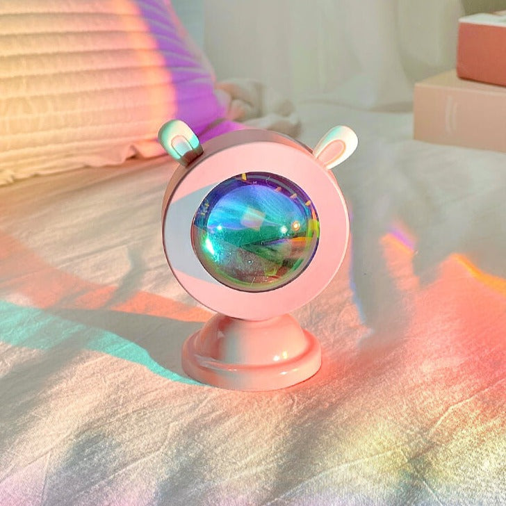 Round Gradient Rainbow Aesthetic Room Lamp Projector