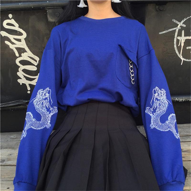 Printed Sweatshirt - Bright blue/Alaska - Ladies