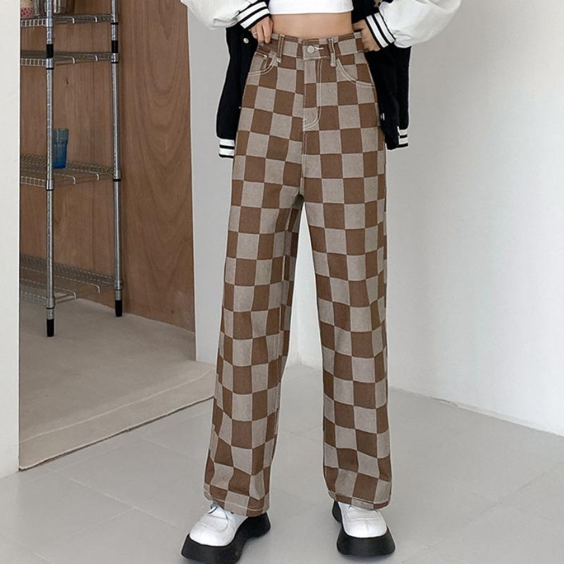 Tall Brown Checked Pant, Tall