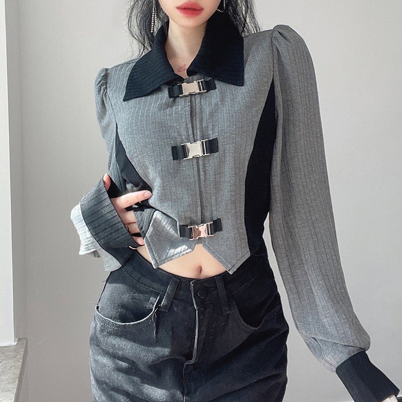 http://itgirlclothing.com/cdn/shop/products/itgirl-shop-casual-aesthetic-metal-latch-ribbed-cropped-shirt-s-gray-29366499737635.jpg?v=1642696060