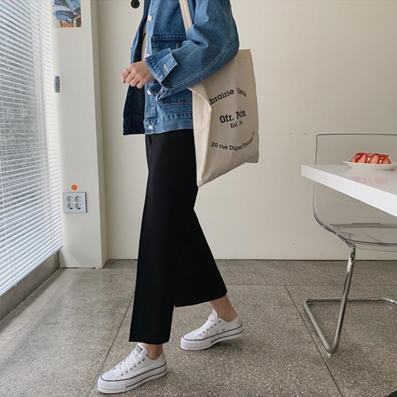 Casual High Waist Office Style Straight Pants