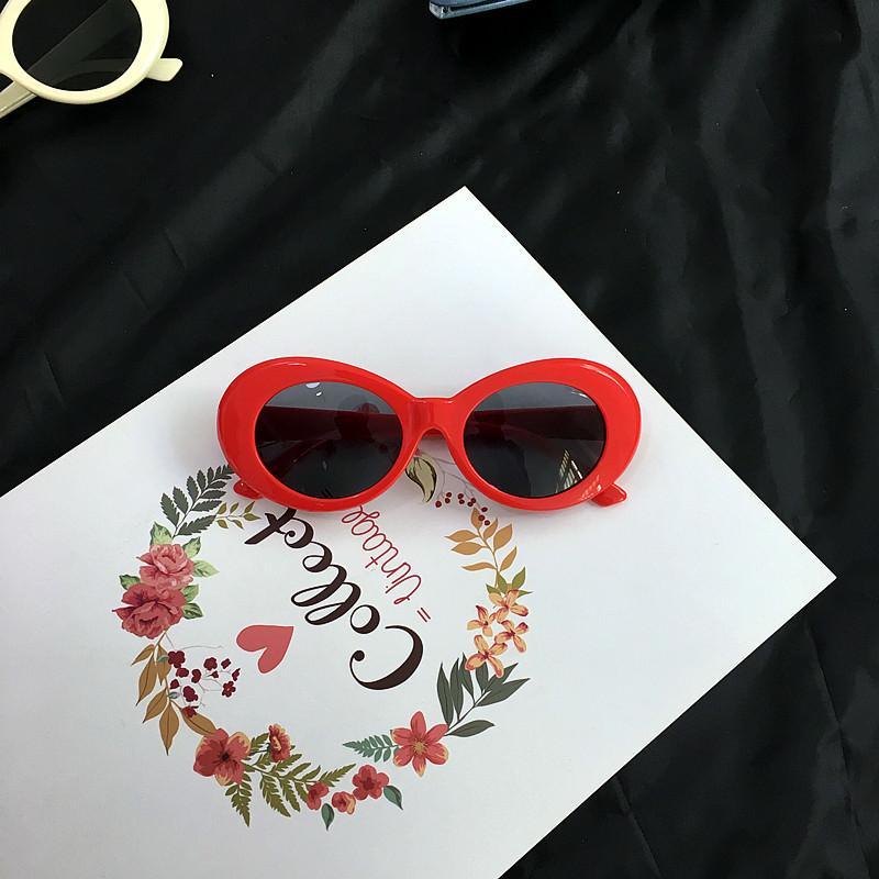 itGirl Shop COBAIN THICK ROUND FRAME ALIEN SUNGLASSES