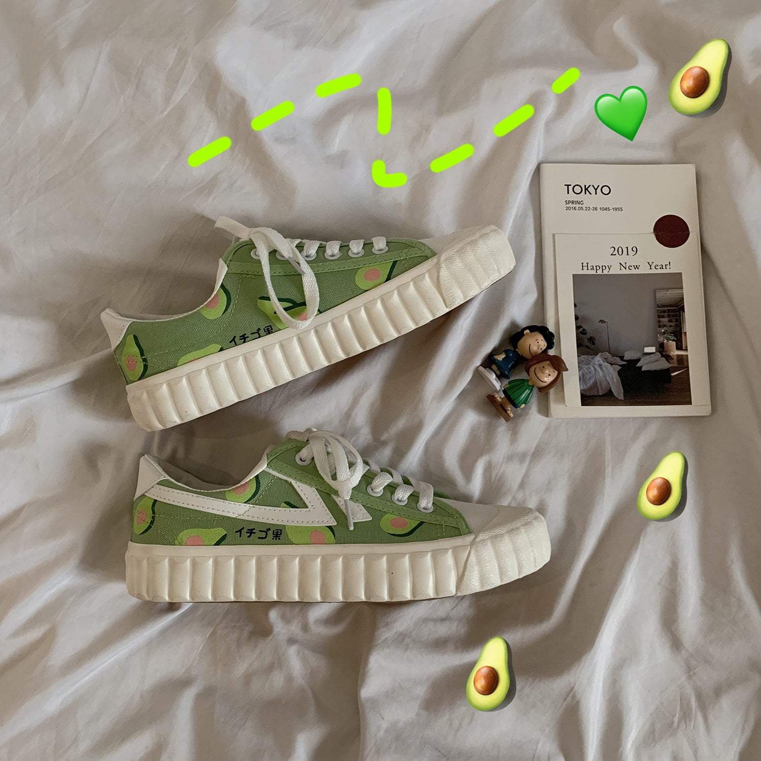 Green Star Sneakers, EU36 (US6.0) / Green