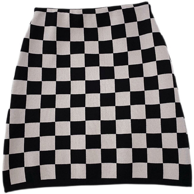 itGirl Shop - Aesthetic Clothing -Retro Aesthetic Checkered High Waist