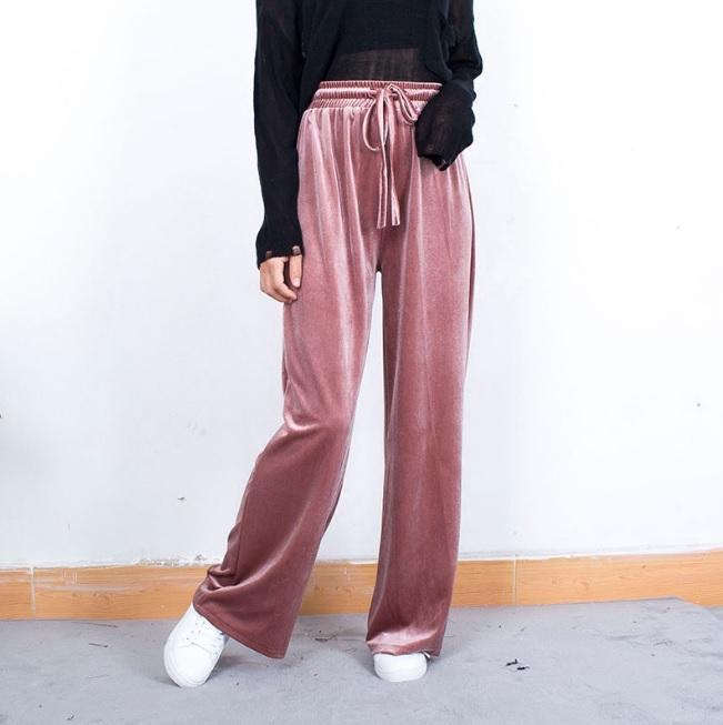  Pink Velvet Pants