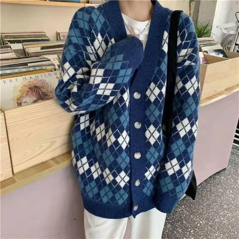 Vintage deals argyle cardigan