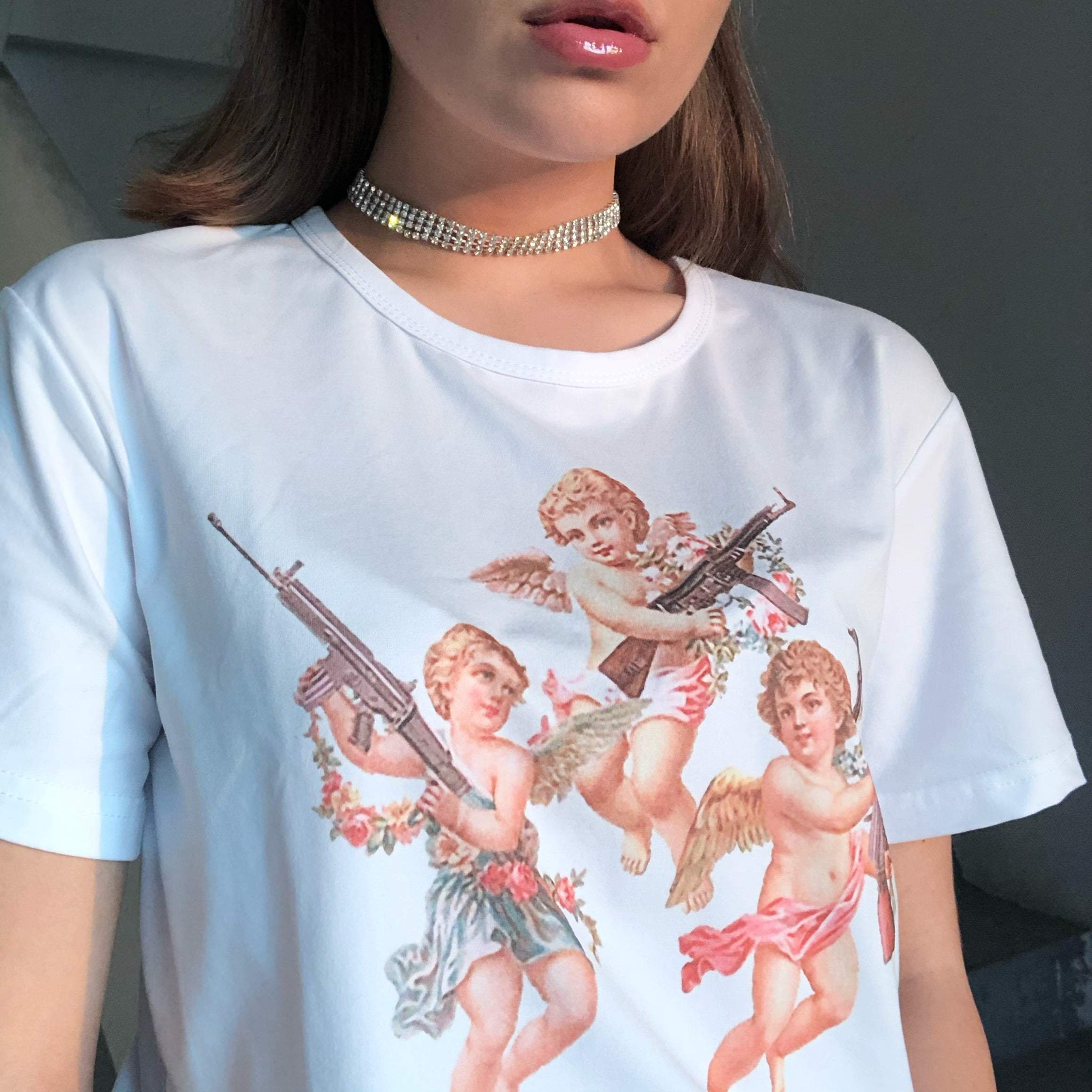 itGirl Shop Aesthetic Clothing Vintage Aesthetic Armed Three Angels