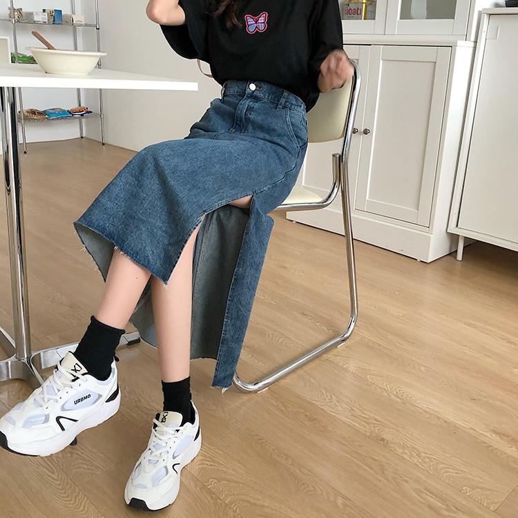 Vintage high waisted denim skirt sales