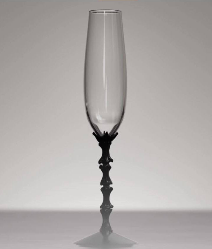 Gothic Spine Stem Crystal Wine Glass