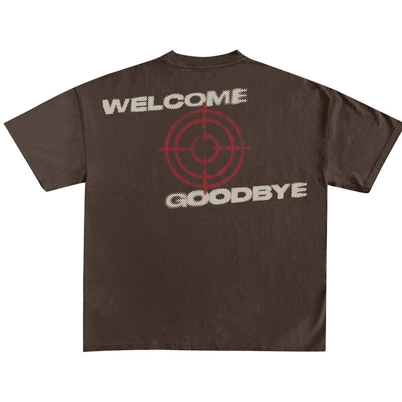 Grunge Aesthetic Cat Print Loose T-Shirt