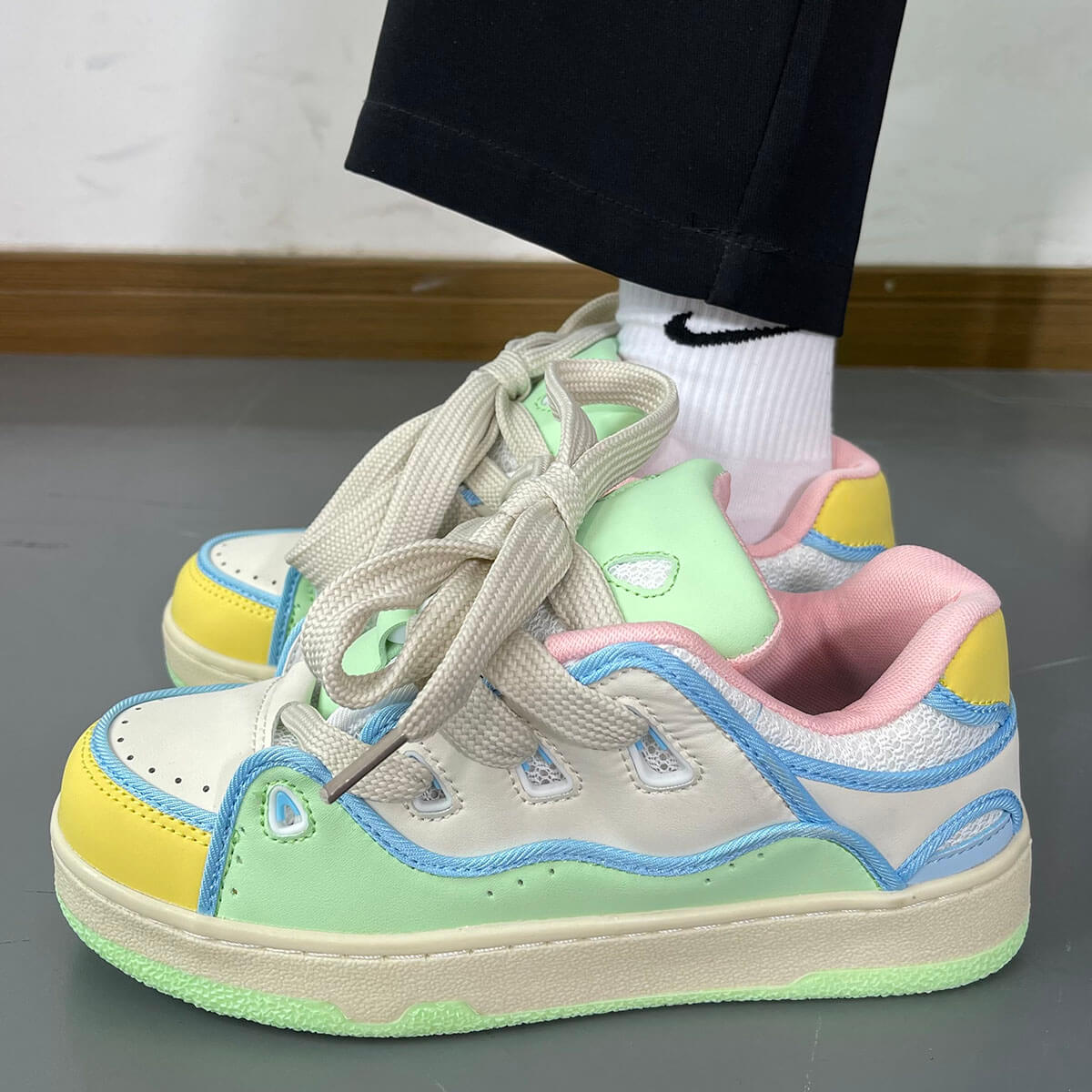 Mint Pastel Colors Soft Girl Aesthetic Sneakers Shoes