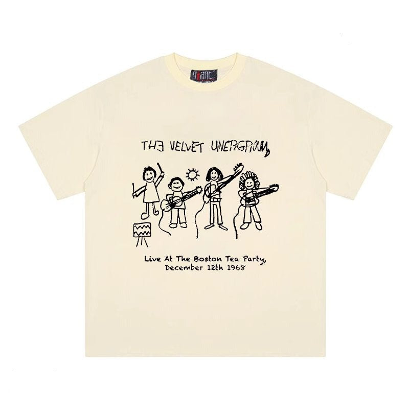 Retro Music Band Art Print T-Shirt