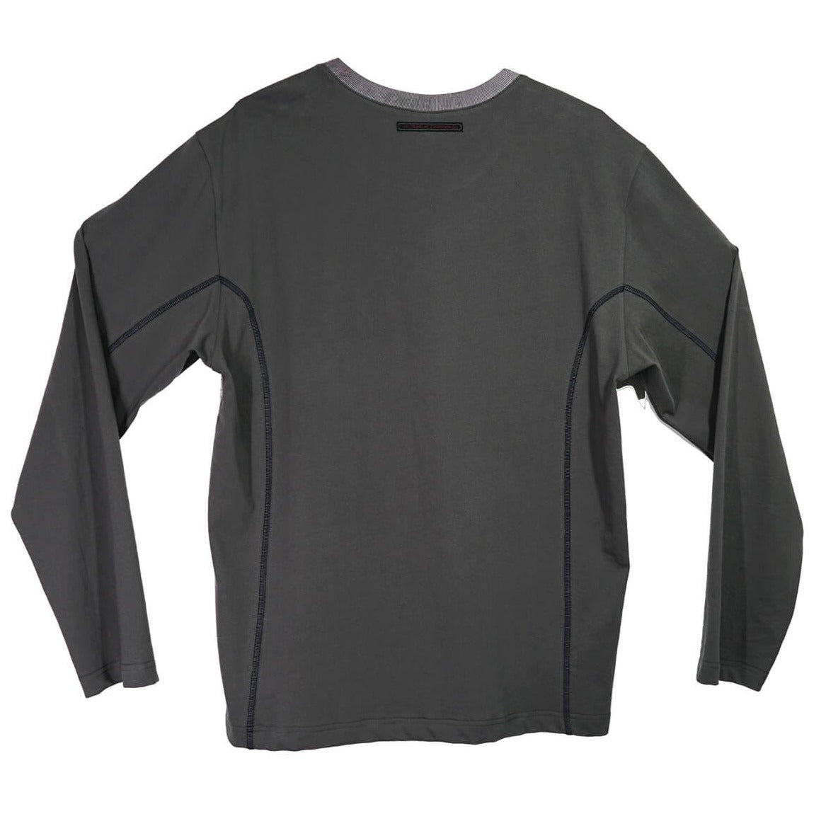 Skate Grunge Print Oversized Long Sleeve Gray Unisex Shirt