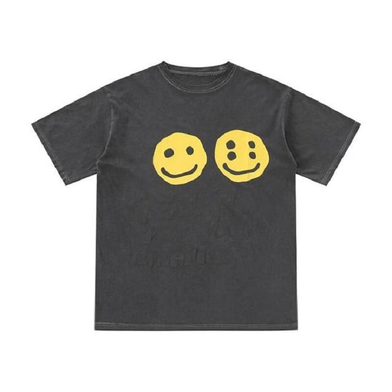Streetwear Smile Print Loose T-Shirt