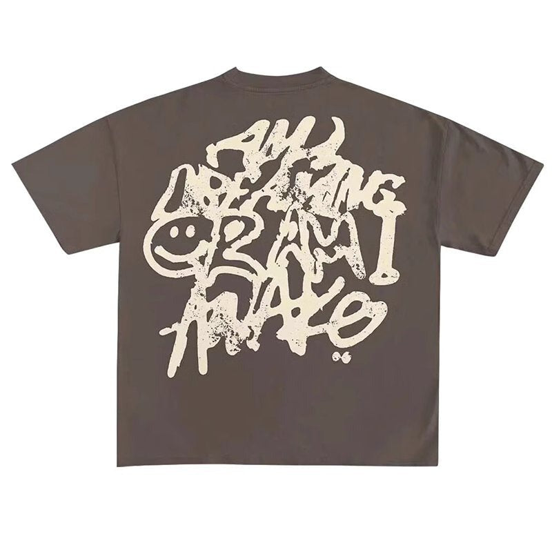 Streetwear Aesthetic Letter Font Print T-Shirt