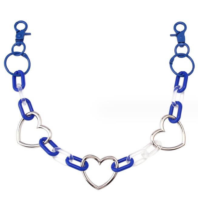 Tumblr Aesthetic Heart Metallic Waist Acrylic Chain