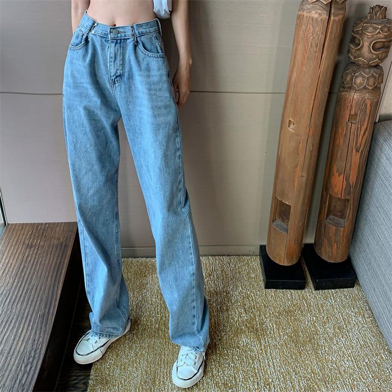 itGirl Shop 90s AESTHETIC BLUE WASHED OVERSIZE BAGGY JEANS