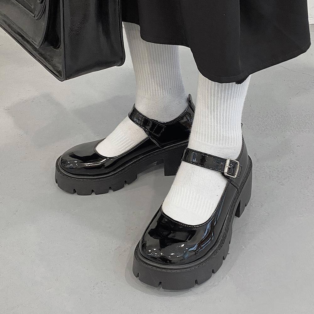 itGirl Shop Aesthetic Clothing Black Matte Glossy Vintage School