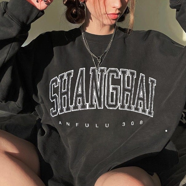 Retro oversized online sweatshirt