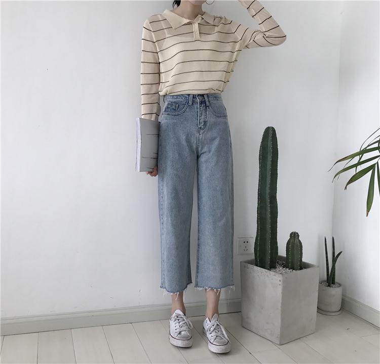 itGirl Shop - Aesthetic Clothing -Boyfriend Oversized Blue Denim High