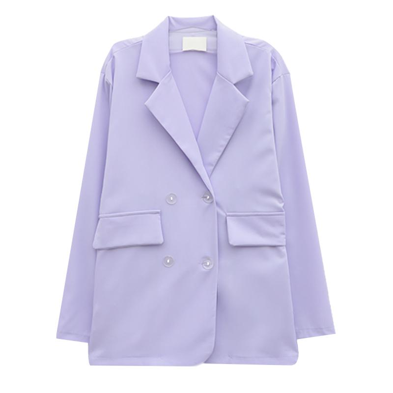 Casual Retro Solid Colors Loose Suit Jacket