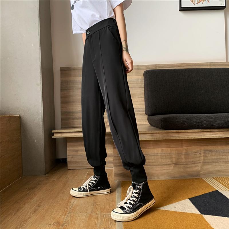 Casual Summer Ankle Cuff Open Knees Solid Colors Pants