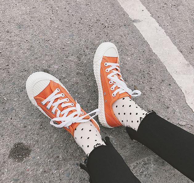 itGirl Shop CLASSIC CANVAS LACE UP SNEAKERS