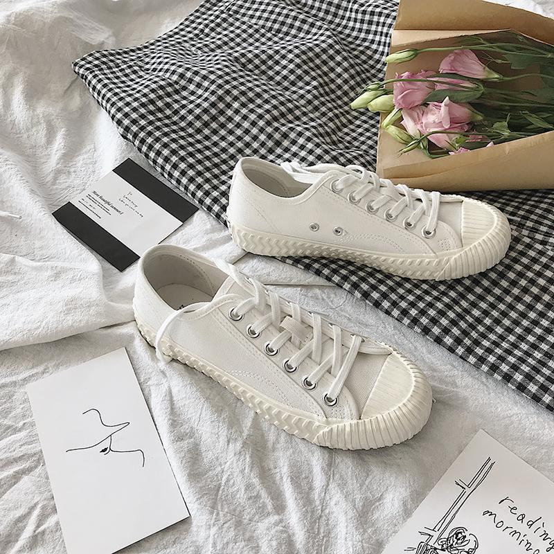 itGirl Shop CLASSIC CANVAS LACE UP SNEAKERS