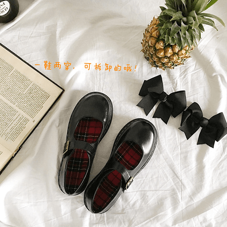 itGirl Shop Aesthetic Clothing Cute Bow Clip Black Pu Leather