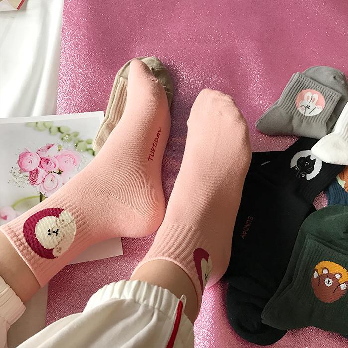 itGirl Shop CUTE CARTOON ANIMALS COTTON SOCKS