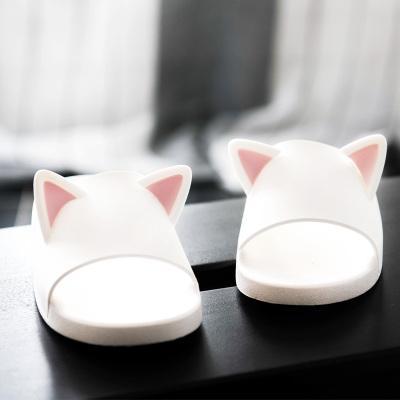 itGirl Shop CUTE CAT DOG EARS COLORFUL PLASTIC FLAT SANDALS