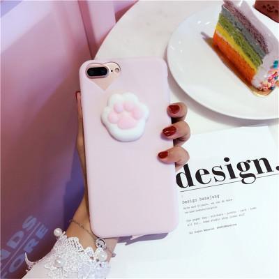 itGirl Shop CUTE PAW AND SEAL SQUISHY RUBBER IPHONE CASE