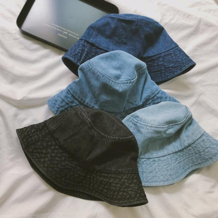 Denim Teenage Fashion 90S Fisherman Bucket Hat
