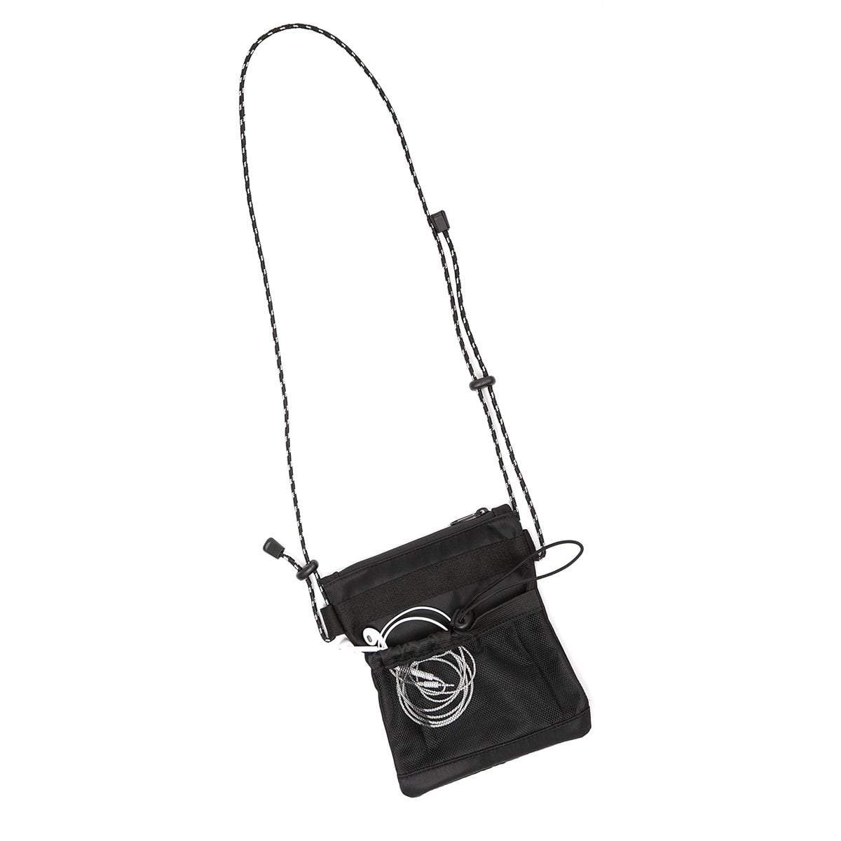 Edgy Silver Chain Strap Small Black Shoulder Bag