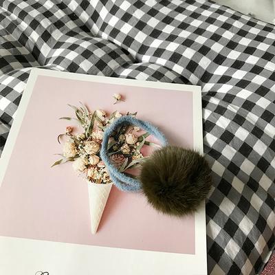 itGirl Shop FLUFFY SOFT BALL COLORFUL RUBBER HAIR BAND