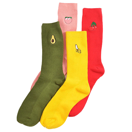 itGirl Shop - Aesthetic Clothing -Fruit Embroideries Cotton Socks