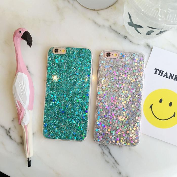 itGirl Shop GLITTER COLORFUL PLASTIC IPHONE COVER