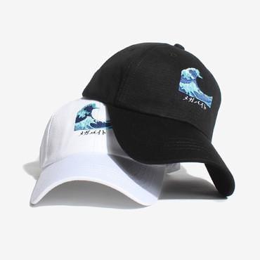 GREAT WAVE EMBROIDERY CAP - itGirl Shop