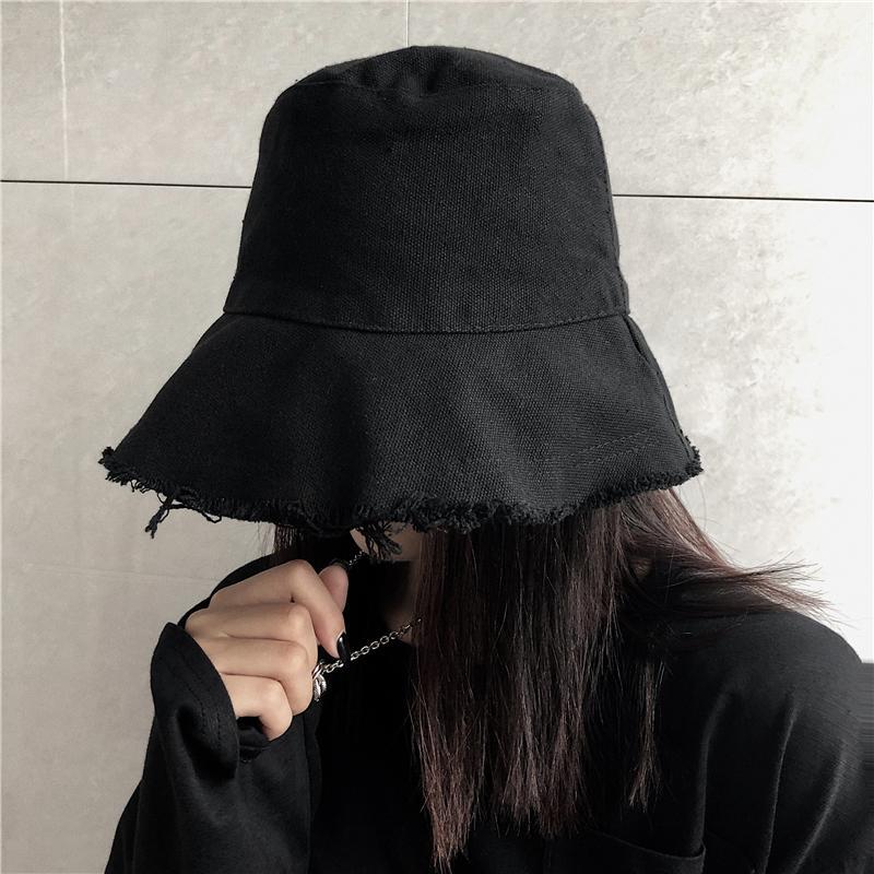 Grunge 90S Black Denim Bucket Hat
