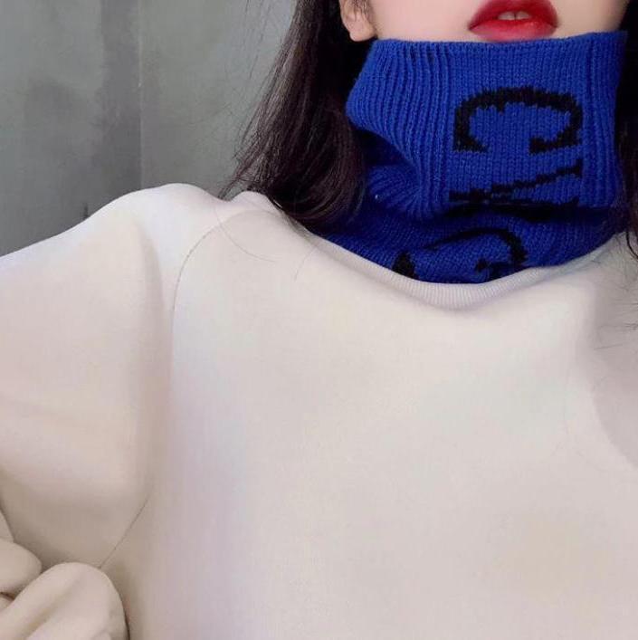 itGirl Shop HIGH COLLAR FAKE TWO PIECES KNIT OVERSIZED SWEATER