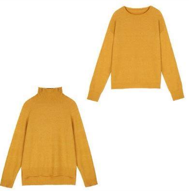 itGirl Shop HIGH TURTLE NECK CANDY COLORS KNITTED SWEATER