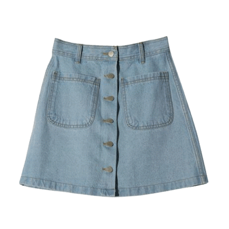 itGirl Shop - Aesthetic Clothing -High Waist Denim Pocket Mini Skirt
