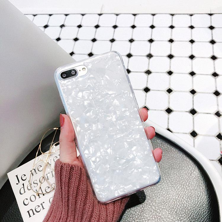 itGirl Shop ICE CRYSTALIZED MARBLE TRANSPARENT PATTERN IPHONE COVER