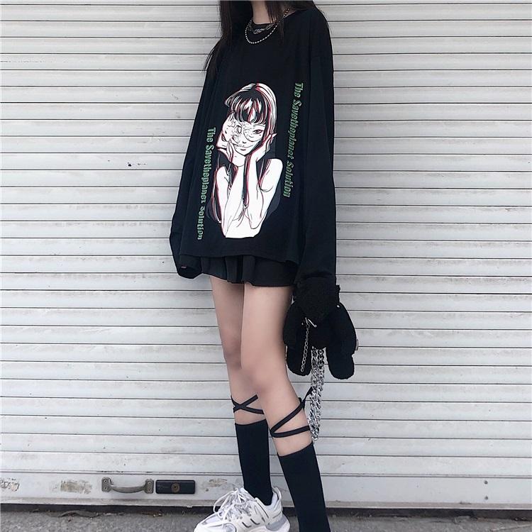 itGirl Shop - Aesthetic Clothing -Japanese Horror Manga Girl Print